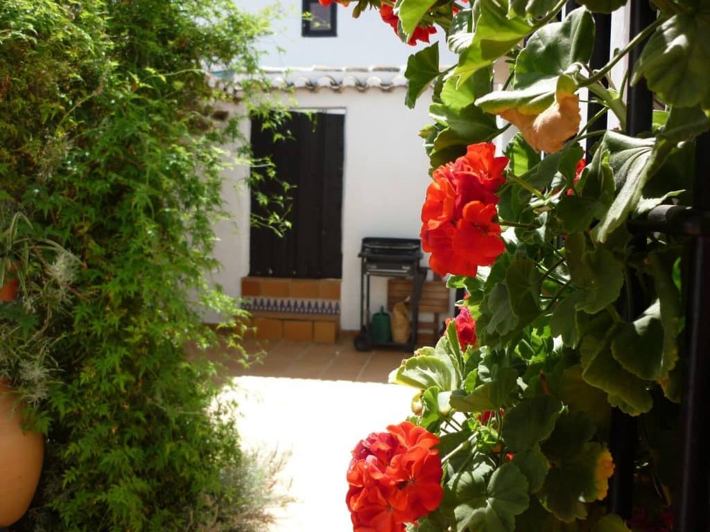 The second bedroom is accessed via Casita Perdiz' private courtyard
